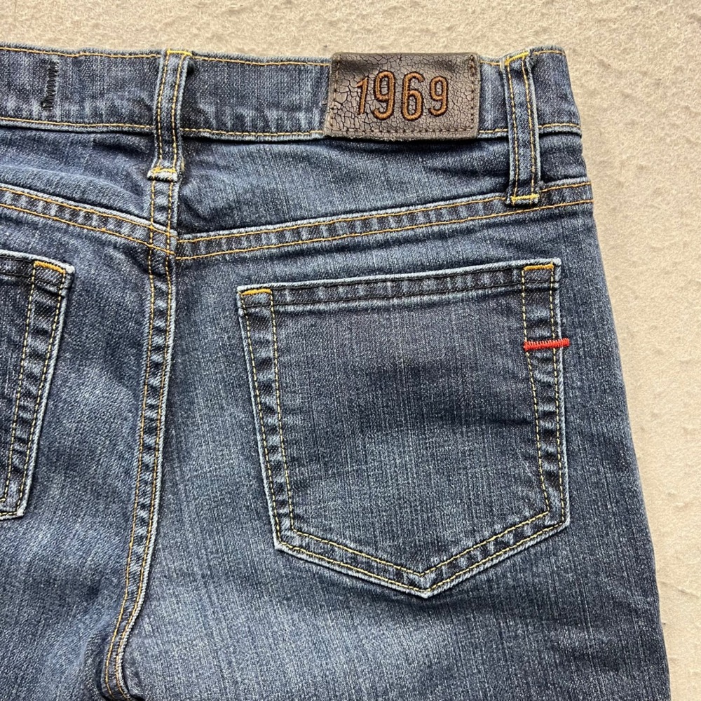 Vintage Gap 1969 Boot Cut Jeans Womens 2A Dark Wash Stretch Denim 2007 - Picture 9 of 10